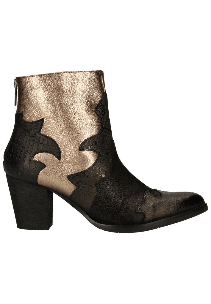 Lazamani Stiefelette Leder Schwarz/Gold - surf4shoes