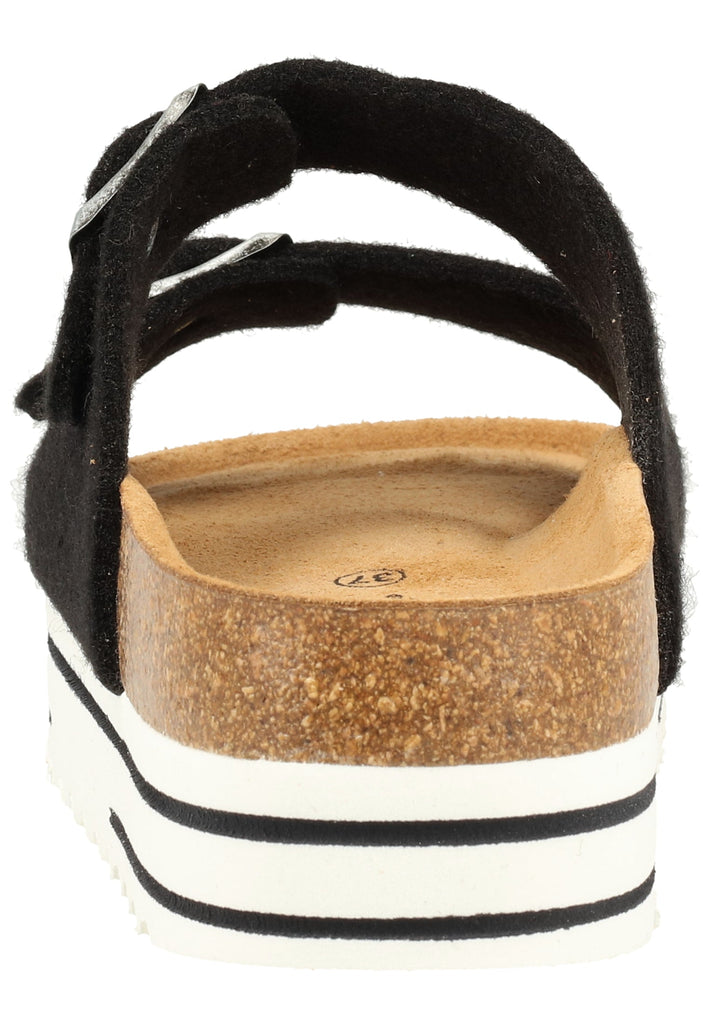 Shepherd Hausschuhe Wolle Schwarz - surf4shoes