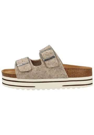 Shepherd Hausschuhe Wolle Beige - surf4shoes