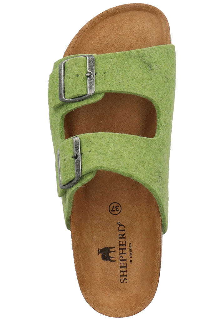 Shepherd Hausschuhe Wolle Lime - surf4shoes