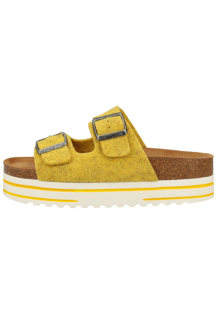 Shepherd Hausschuhe Wolle Gelb - surf4shoes