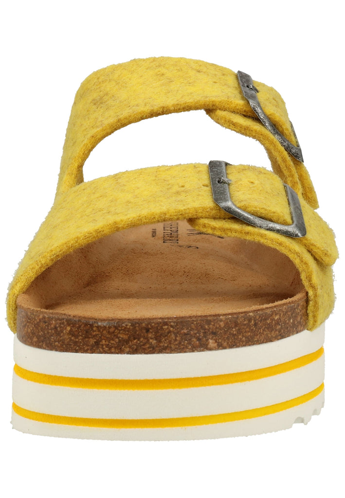 Shepherd Hausschuhe Wolle Gelb - surf4shoes
