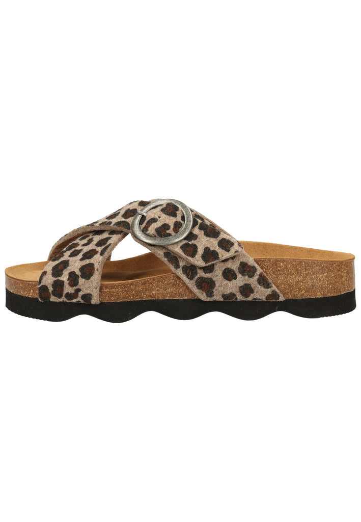 Shepherd Hausschuhe Wolle Leopard - surf4shoes
