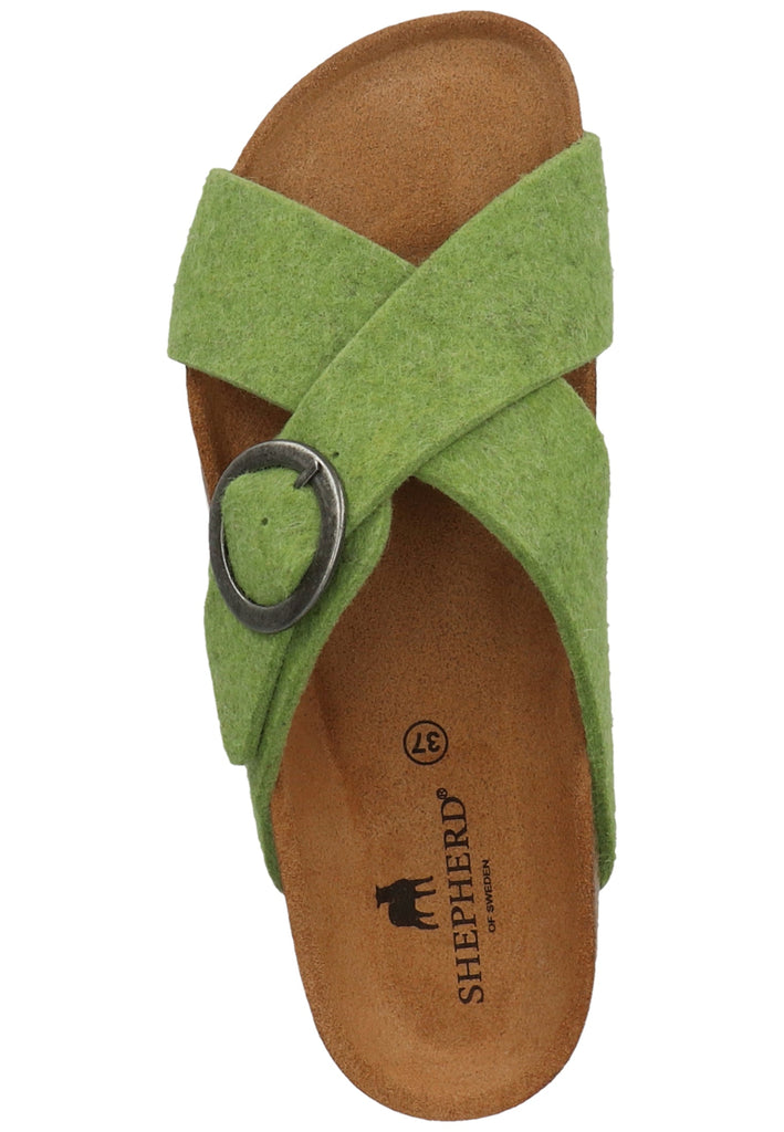 Shepherd Hausschuhe Wolle Lime - surf4shoes
