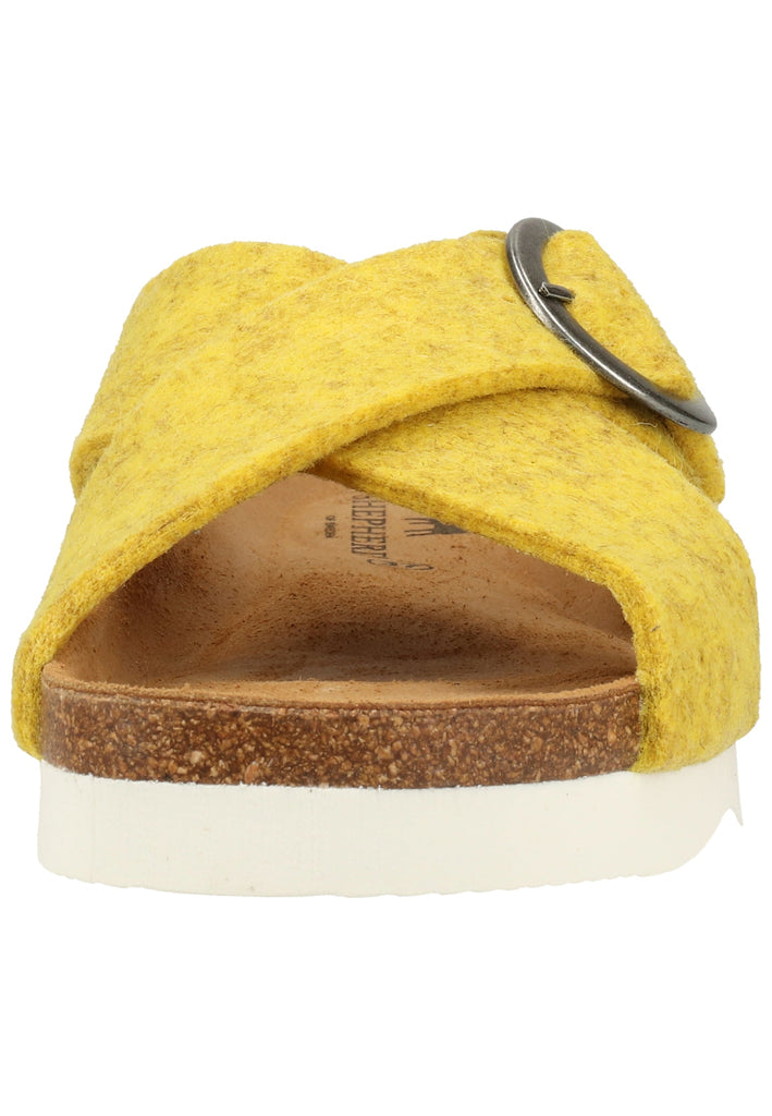 Shepherd Hausschuhe Wolle Gelb - surf4shoes