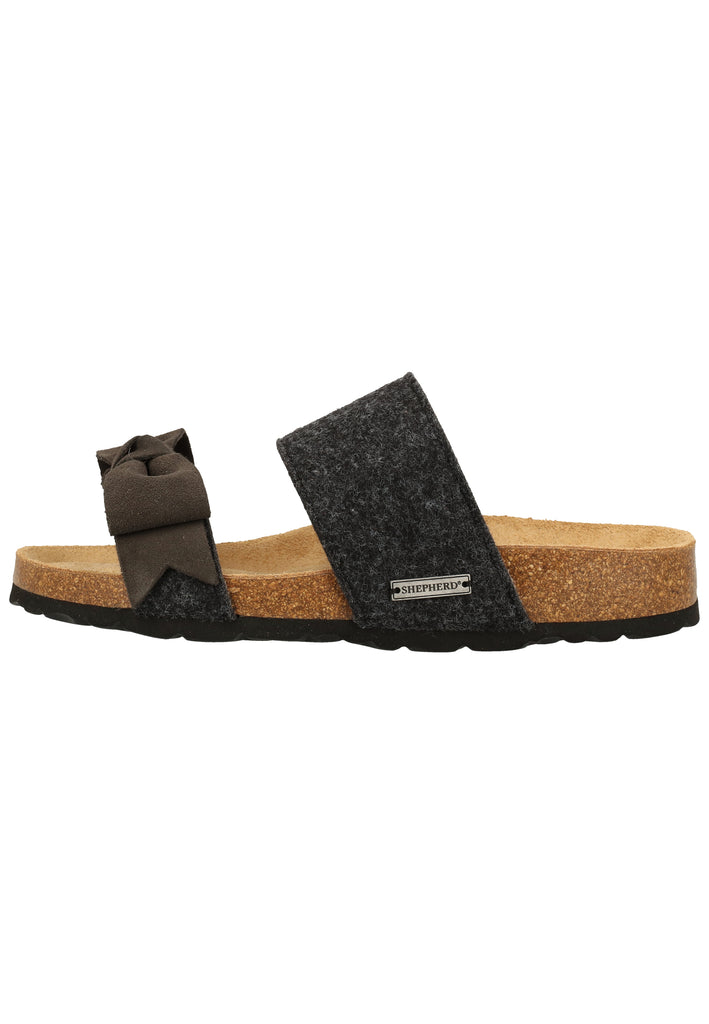 Shepherd Hausschuhe Wolle Schwarz/Grau - surf4shoes