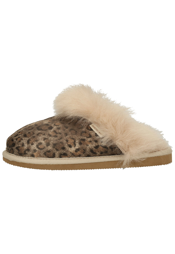 Shepherd Hausschuhe Leder Braun - surf4shoes