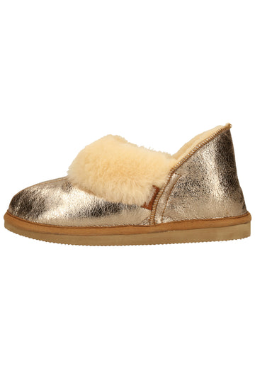 Shepherd Hausschuhe Leder Gold - surf4shoes
