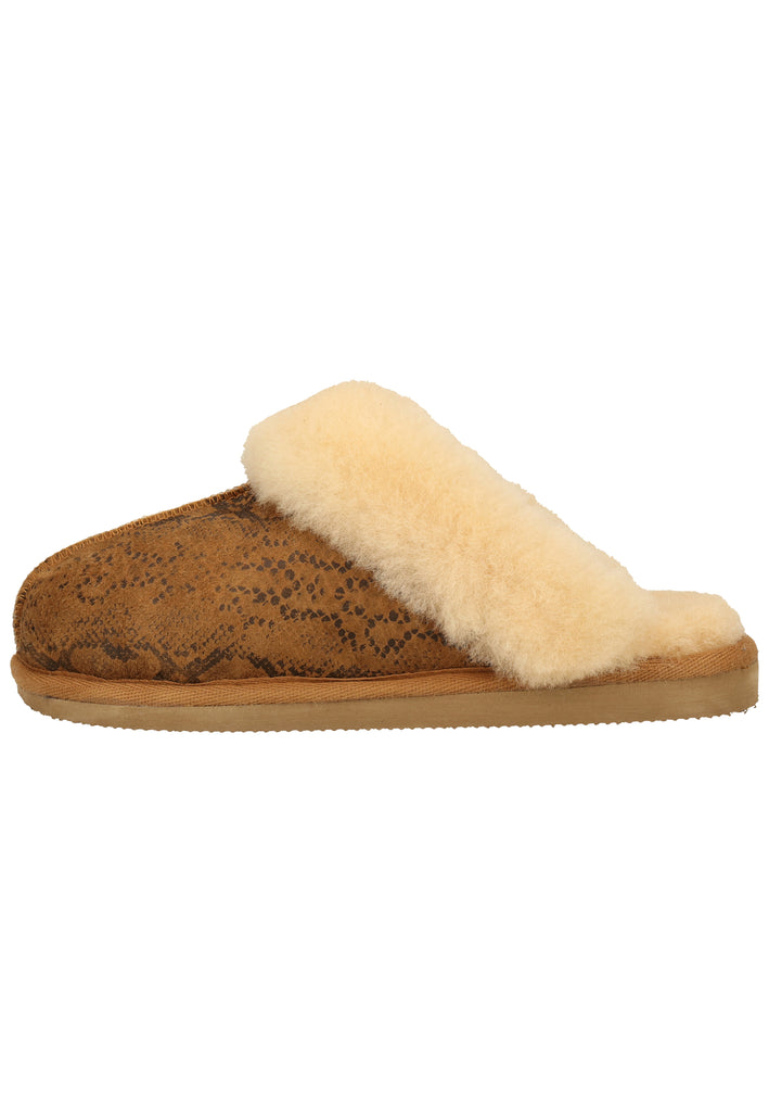 Shepherd Hausschuhe Leder Braun Warmfutter - surf4shoes