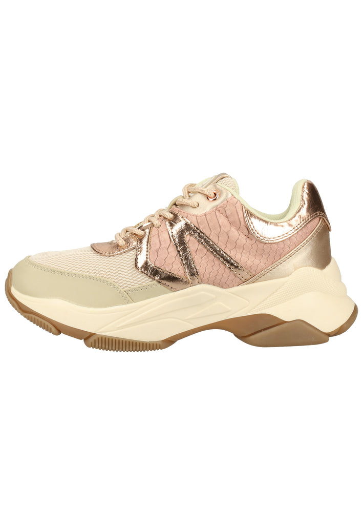 Bullboxer Sneaker Lederimitat/Textil Beige/Rosa - surf4shoes