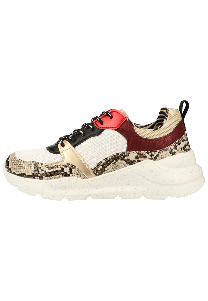 Bullboxer Sneaker Lederimitat/Textil Weiß/Beige - surf4shoes
