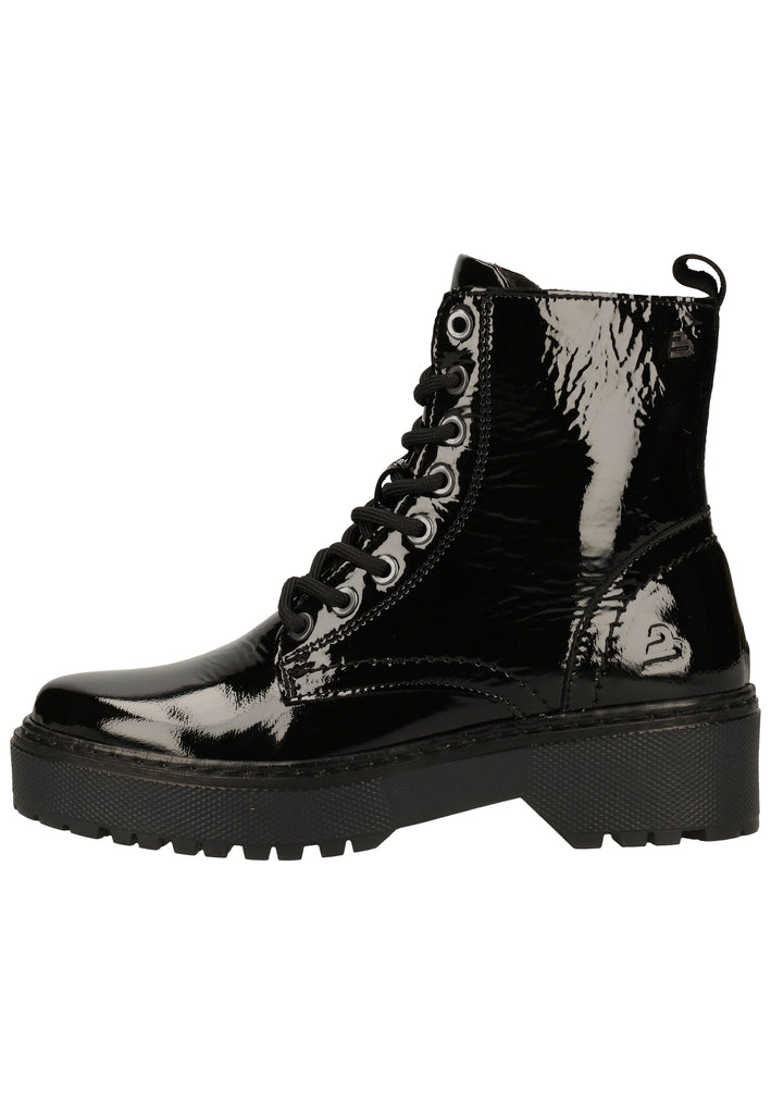 Bullboxer Stiefelette Leder Schwarz Lack - surf4shoes