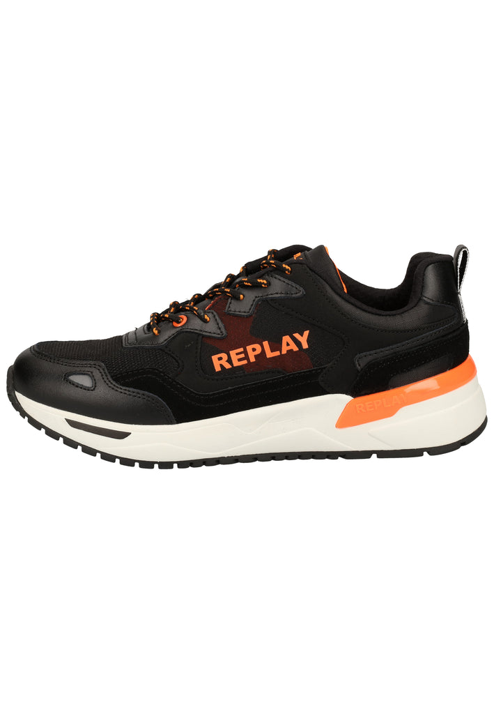 Replay Sneaker Leder/Textil Schwarz - surf4shoes