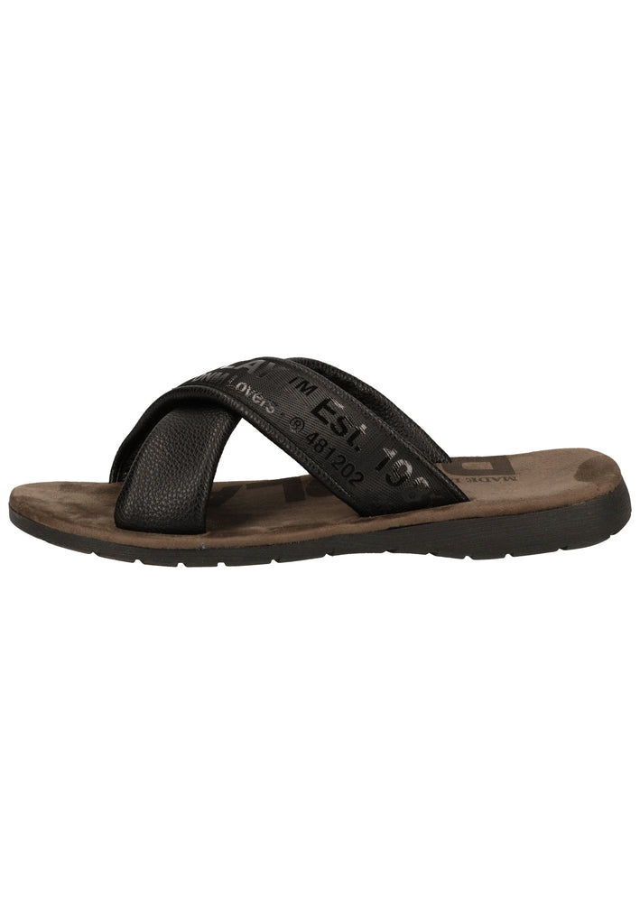 Replay Pantoletten Lederimitat/Textil Schwarz - surf4shoes