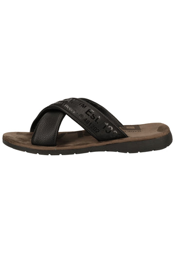 Replay Pantoletten Lederimitat/Textil Schwarz - surf4shoes