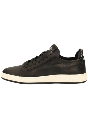 Replay Sneaker Leder Schwarz - surf4shoes