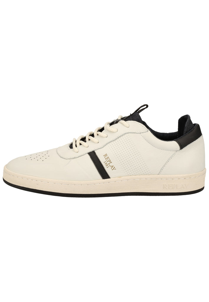 Replay Sneaker Leder/Textil Weiß/Schwarz - surf4shoes
