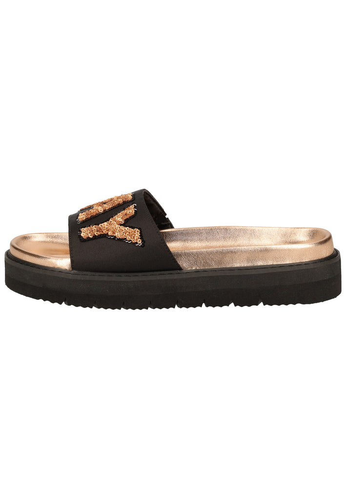 Replay Pantoletten Textil Schwarz - surf4shoes
