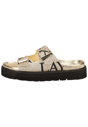 Replay Pantoletten Lederimitat Platin - surf4shoes
