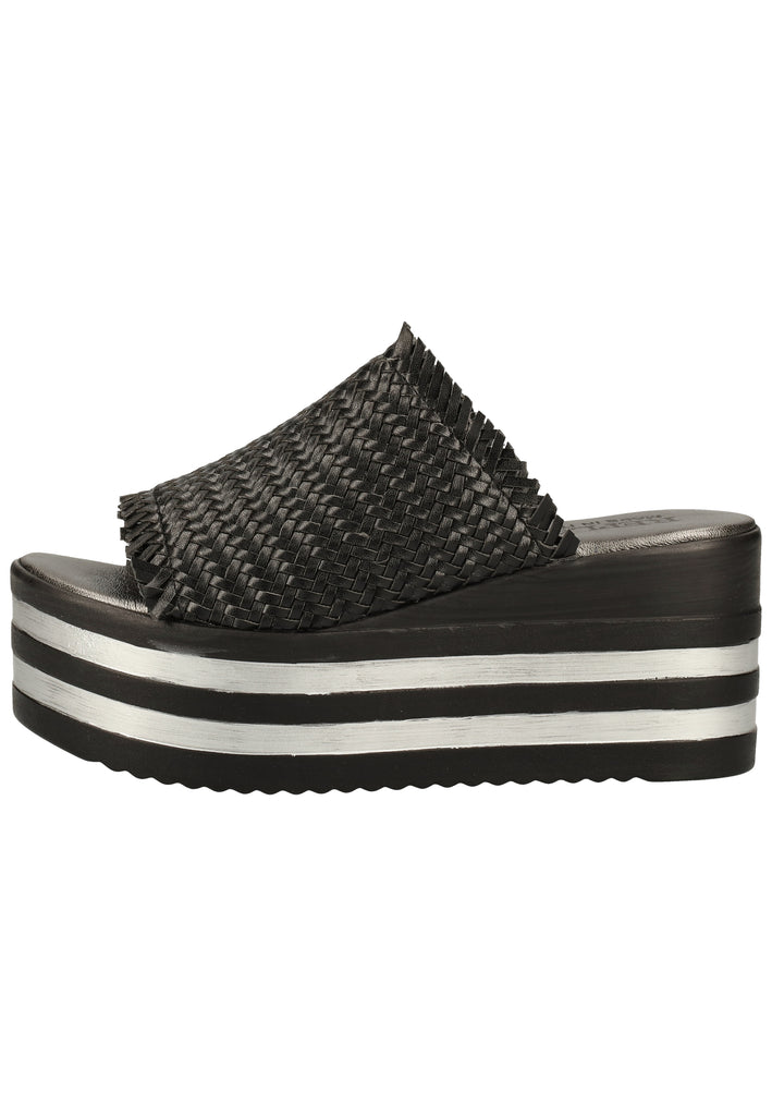 Replay Pantoletten Lederimitat/Textil Schwarz - surf4shoes