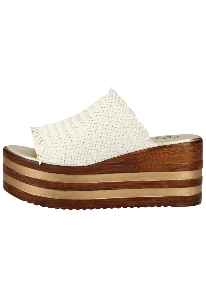 Replay Pantoletten Lederimitat/Textil Weiß - surf4shoes