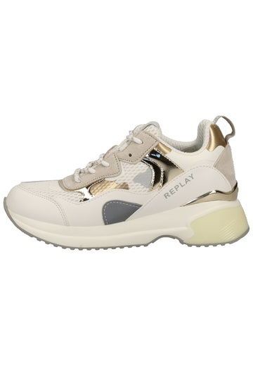 Replay Sneaker Lederimitat/Textil Weiß/Grau - surf4shoes