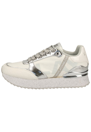 Replay Sneaker Lederimitat/Textil Weiß/Silber - surf4shoes