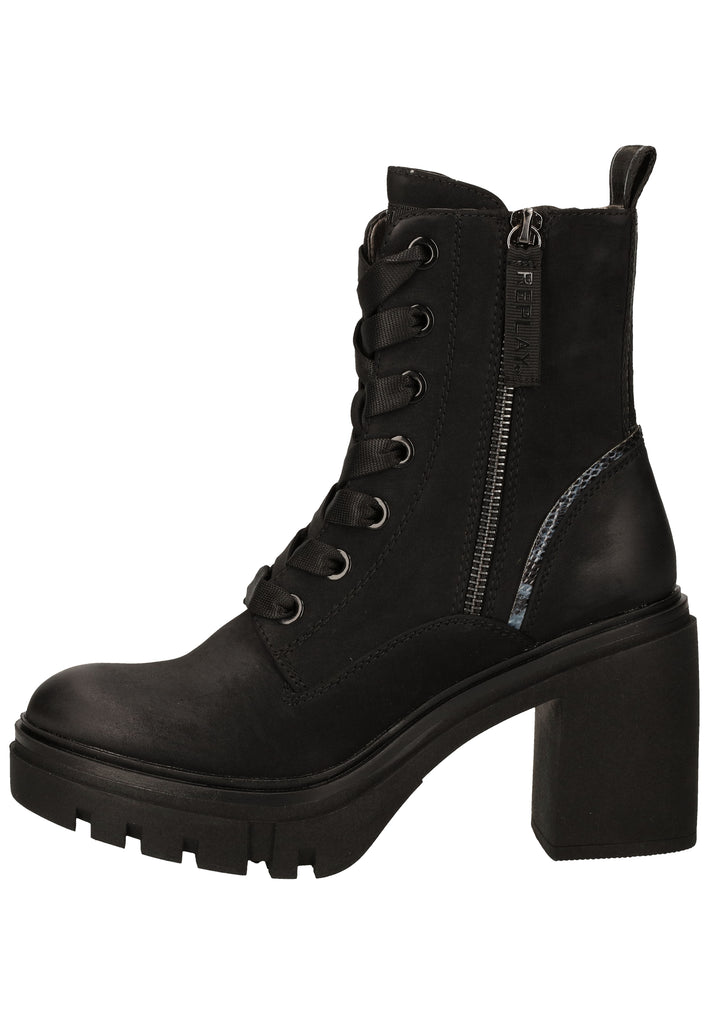Replay Stiefelette Lederimitat Schwarz - surf4shoes
