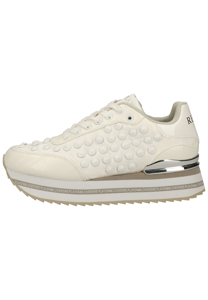 Replay Sneaker Lederimitat/Textil Weiß - surf4shoes