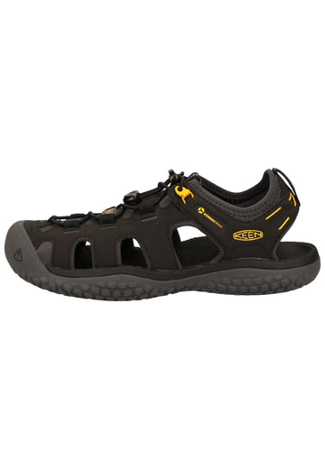 Keen Sandalen Lederimitat/Nylon Schwarz/Gold - surf4shoes