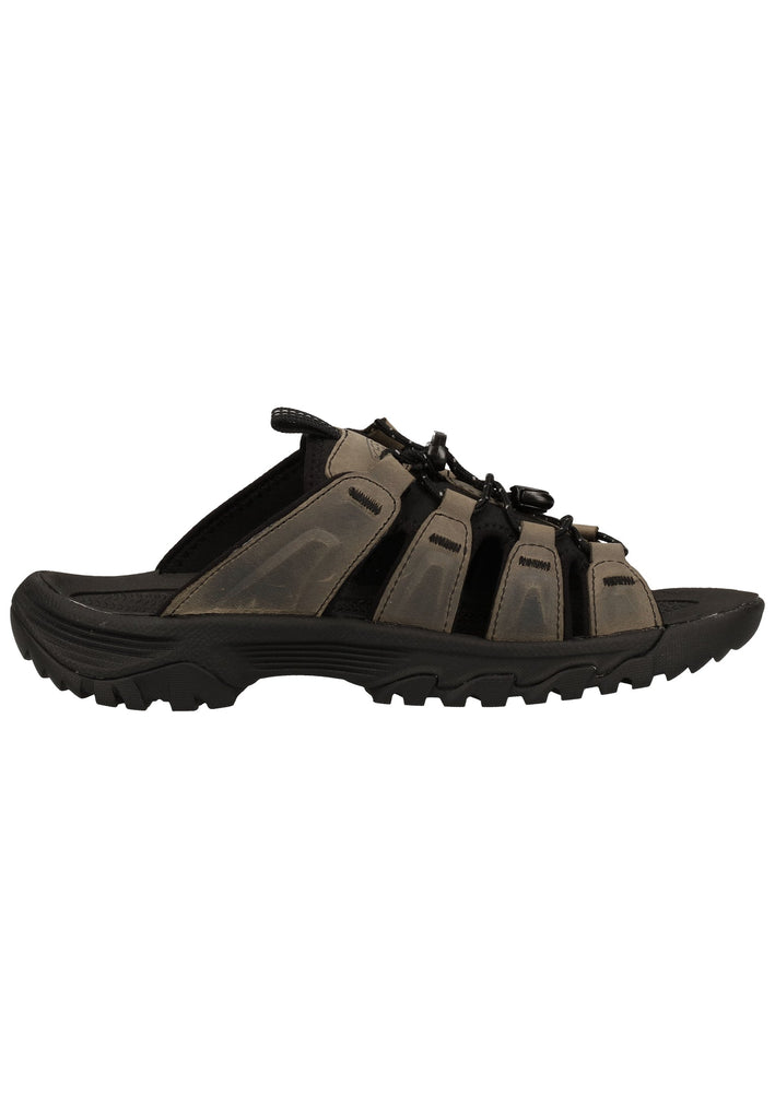 Keen Pantoletten Lederimitat/Textil Grau/Schwarz - surf4shoes