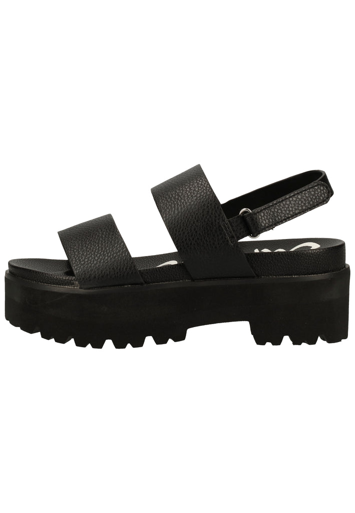 Buffalo Sandalen Lederimitat Schwarz - surf4shoes