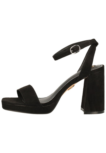 Buffalo Sandalen Lederimitat Schwarz - surf4shoes