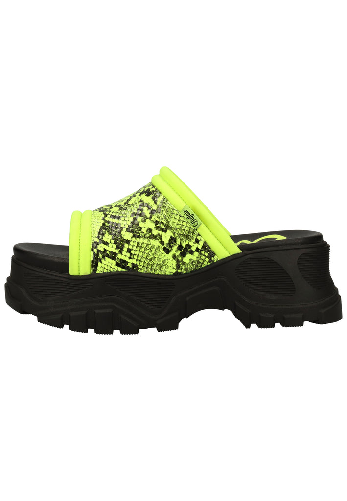 Buffalo Pantoletten Lederimitat Grün - surf4shoes