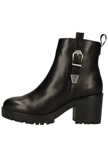Buffalo Stiefelette Leder Schwarz - surf4shoes