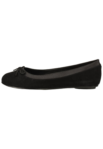 Buffalo Ballerinas Veloursleder Schwarz - surf4shoes