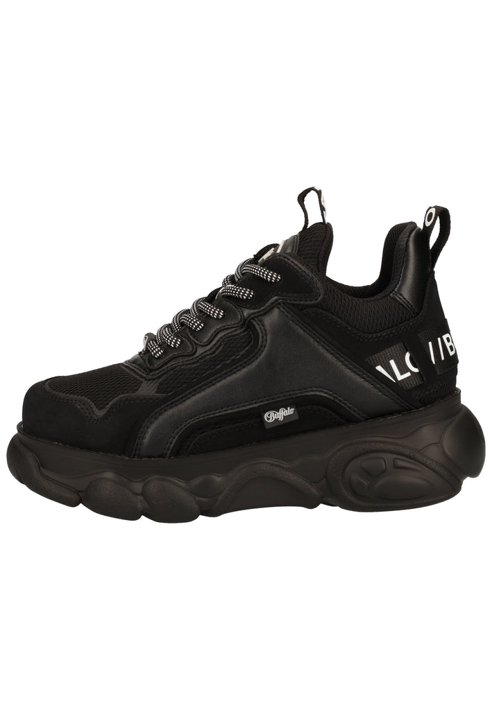 Buffalo Sneaker Lederimitat/Mesh Schwarz - surf4shoes