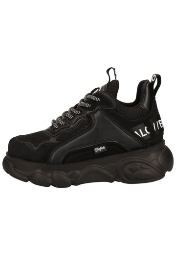 Buffalo Sneaker Lederimitat/Mesh Schwarz - surf4shoes