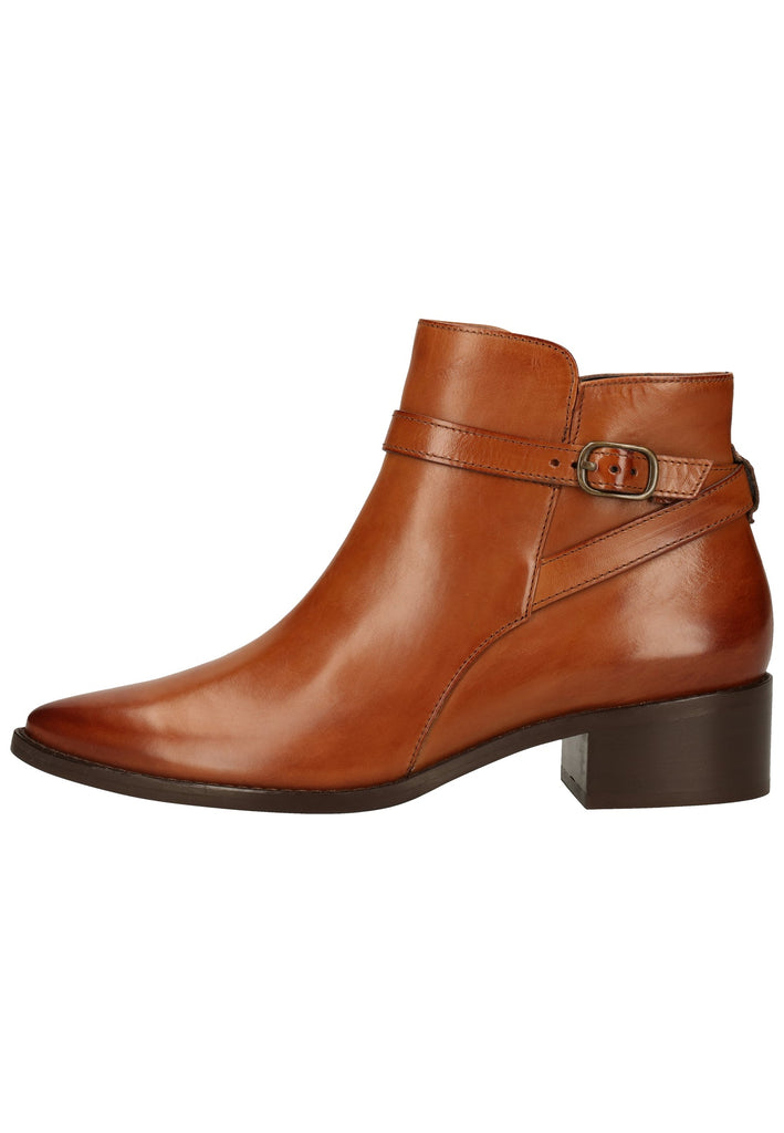 Paul Green Stiefelette Glattleder Mittelbraun - surf4shoes