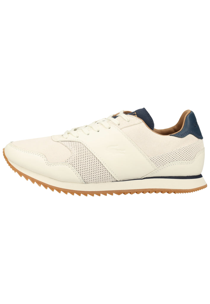 Lacoste Sneaker Leder Weiß/Navy - surf4shoes