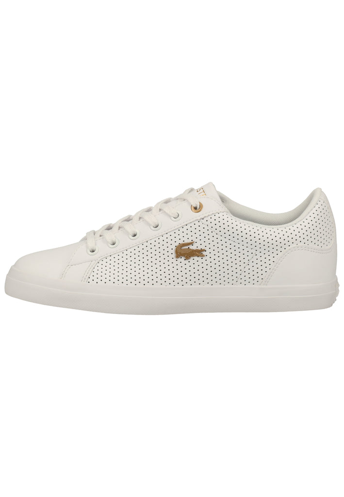 Lacoste Sneaker Leder/Synthetik Weiß/Gold - surf4shoes