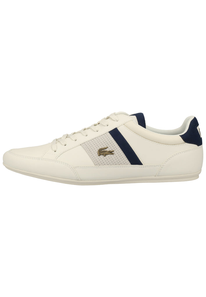 Lacoste Sneaker Leder/Synthetik Weiß/Blau - surf4shoes