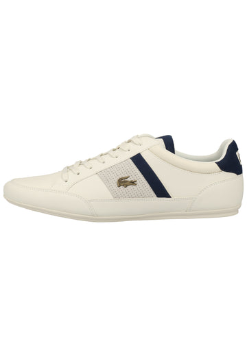 Lacoste Sneaker Leder/Synthetik Weiß/Blau - surf4shoes