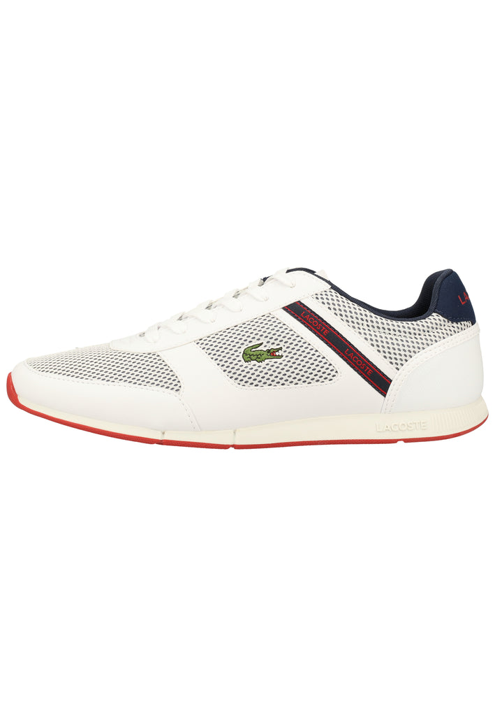 Lacoste Sneaker Lederimitat/Textil Weiß/Blau - surf4shoes