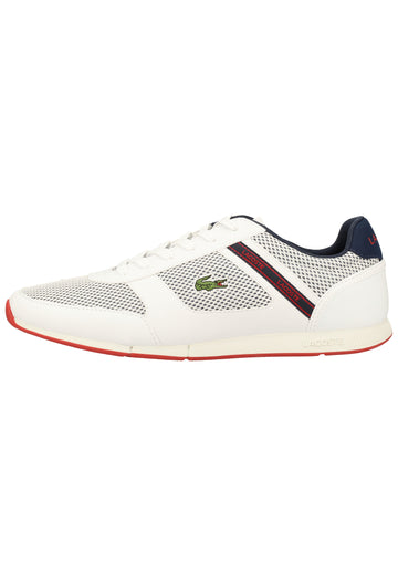 Lacoste Sneaker Lederimitat/Textil Weiß/Blau - surf4shoes