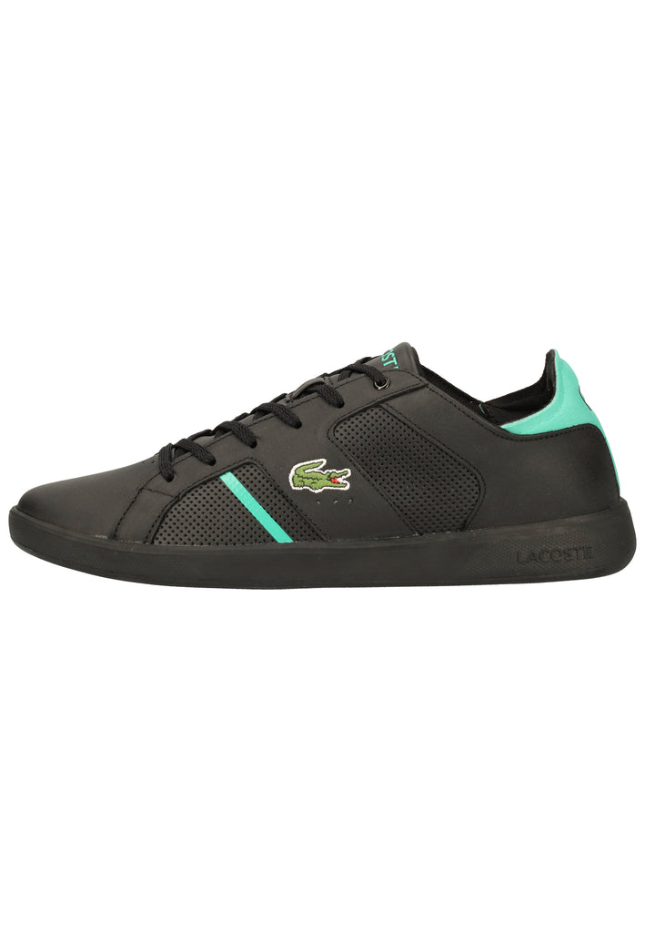 Lacoste Sneaker Leder/Synthetik Schwarz/Grün - surf4shoes