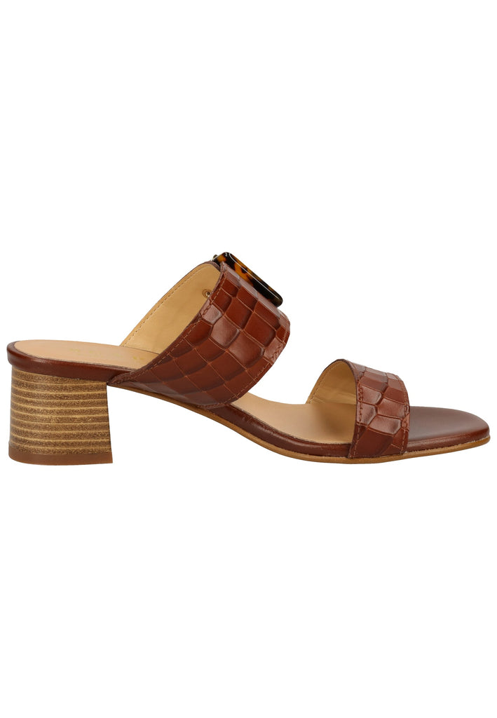 Scapa Pantoletten Leder Braun - surf4shoes