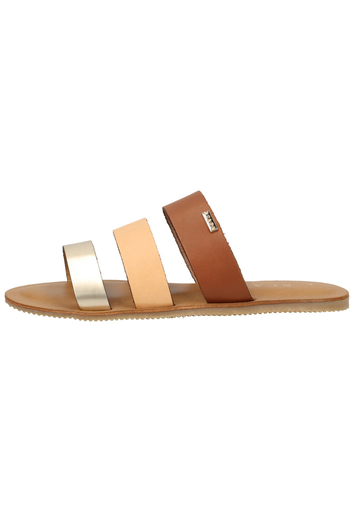 Scapa Pantoletten Leder/Synthetik Braun - surf4shoes