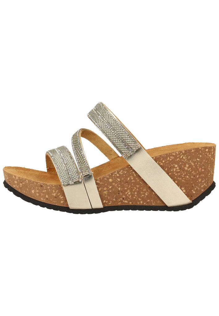Scapa Pantoletten Lederimitat Gelb - surf4shoes