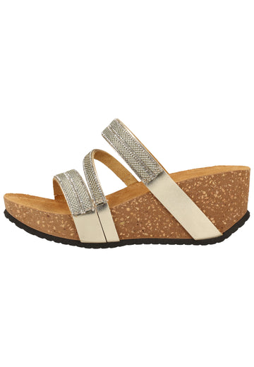 Scapa Pantoletten Lederimitat Gelb - surf4shoes